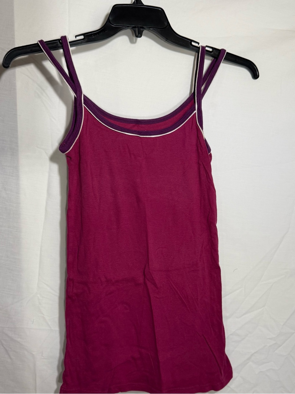 Old Navy Magenta Double-Strap Camisole with Contrast Trim